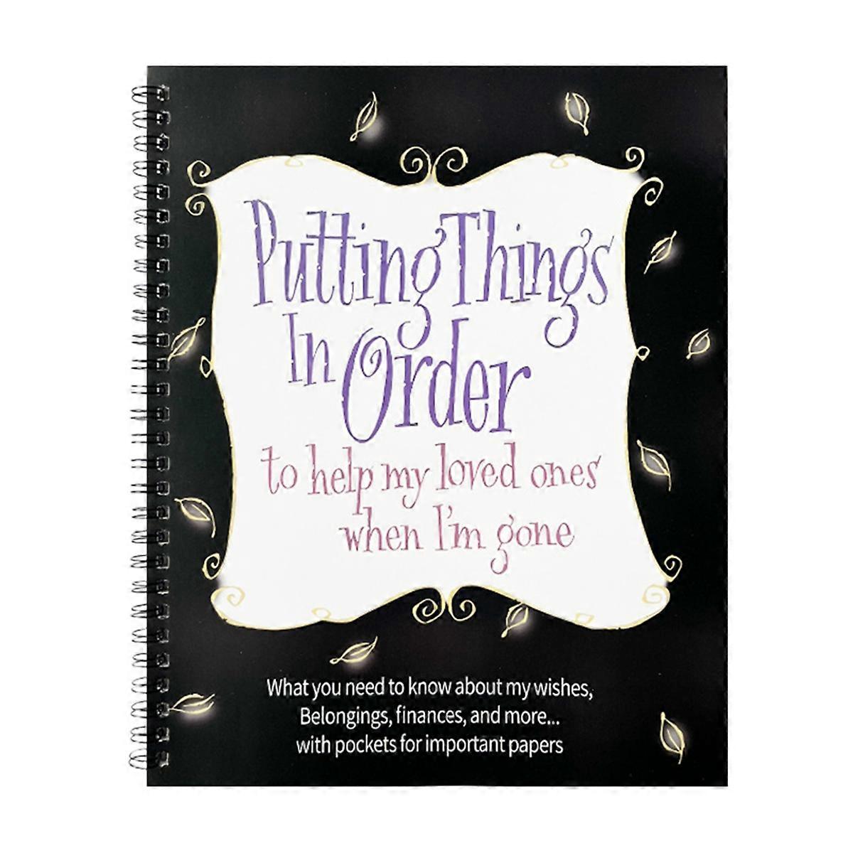 1pcs End of Life Planner Workbook, A Thoughtful Guide for Organizing Documents & Planning for