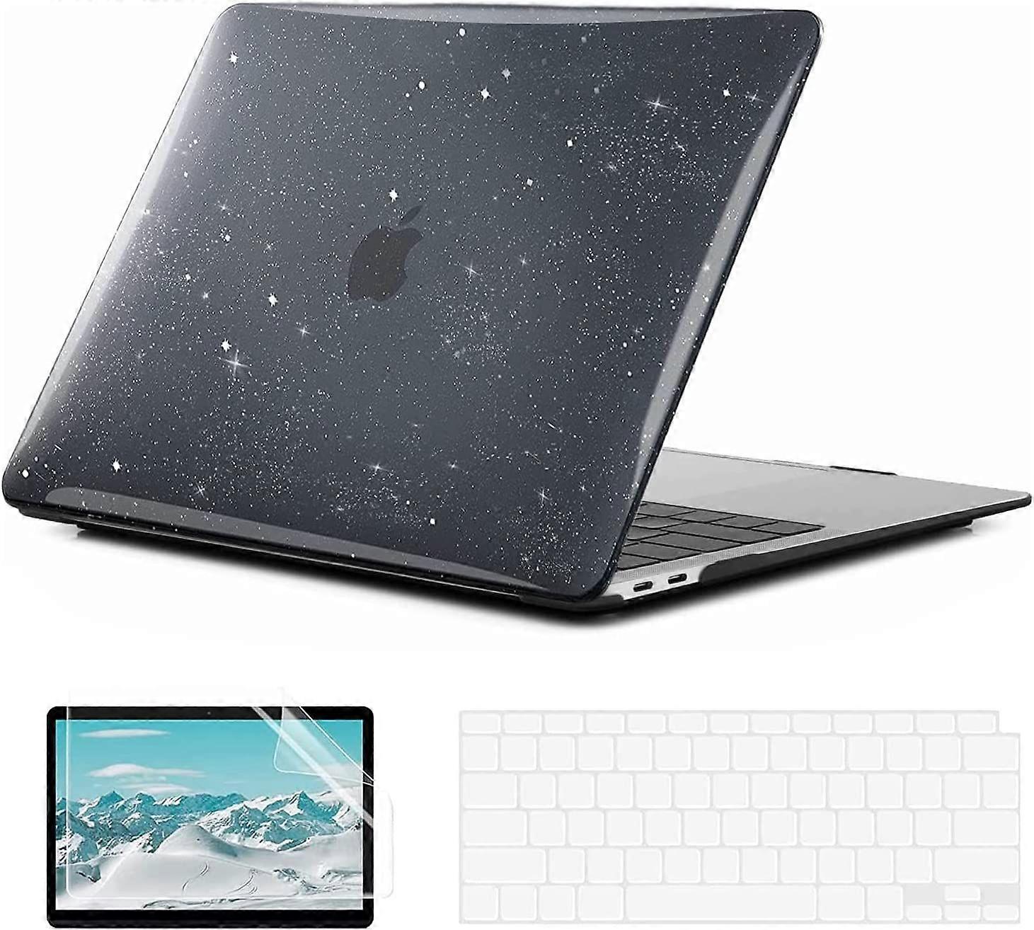 Glitter Hard Case Compatible with MacBook Air 13 inch Case 2021 2020 2019 2018 M1 A2337 A2179 A1932 with Retina Display Touch ID, Case + TPU Keyboard 