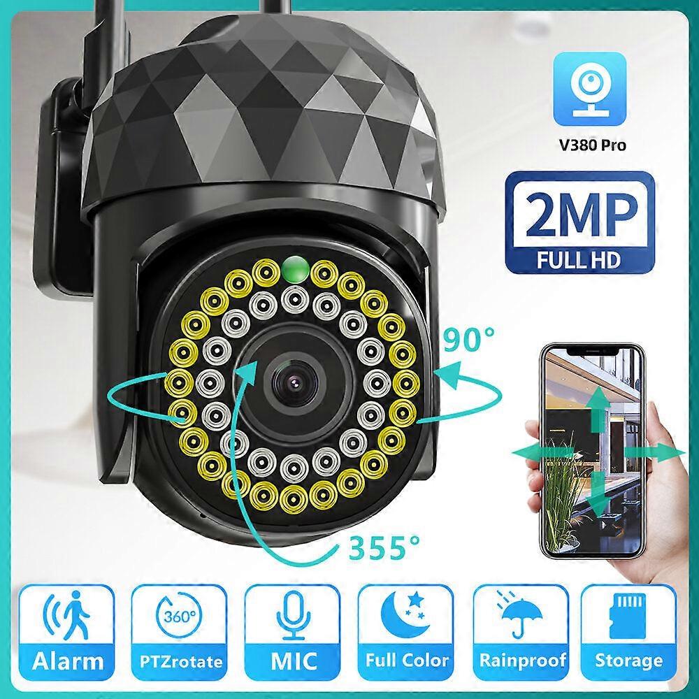 Hd 2mp Wifi Ip Camera, Waterproof, Infrared, Full Color Night Vision, Security Camera With 39 Lights