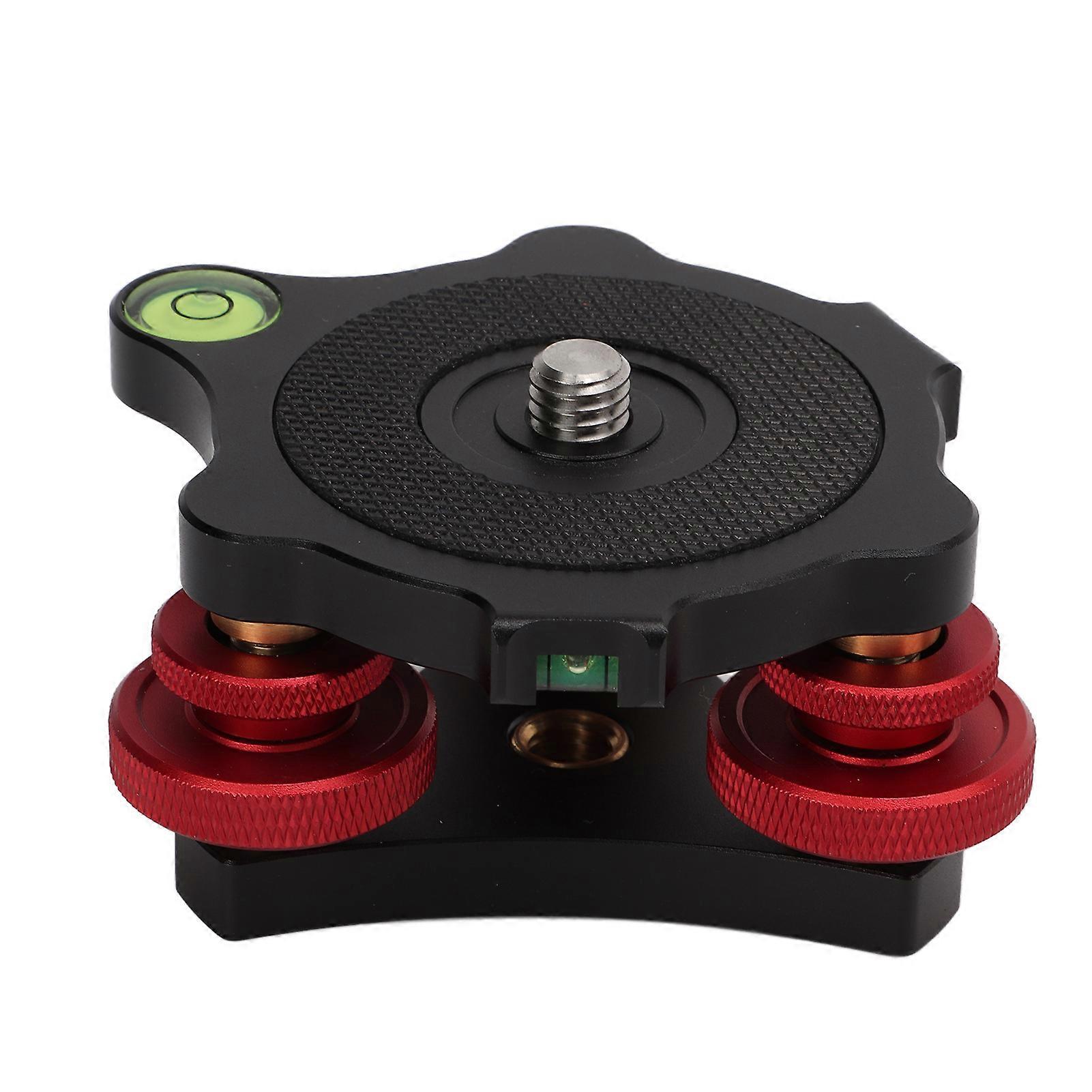 LP-64 Camera Statief Balhoofd Nivellering Basis Aluminium Triple Wheel Leveler Bubble Level