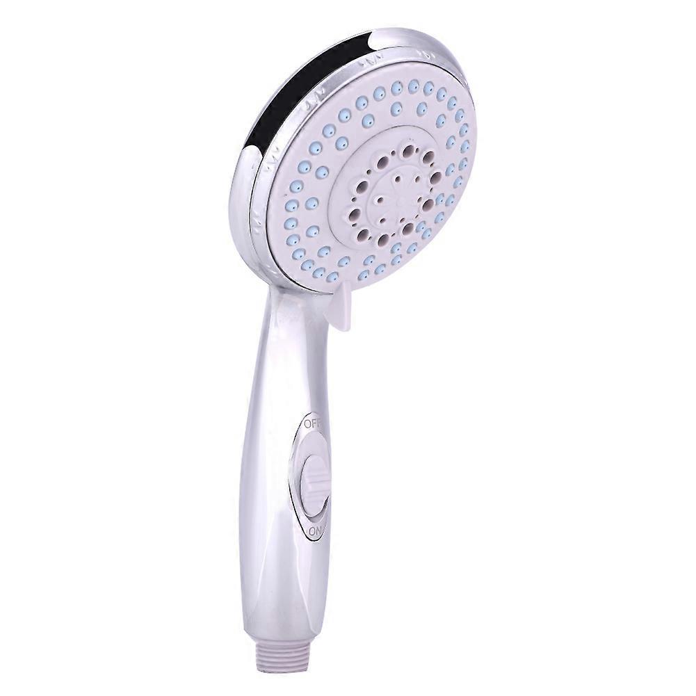 ABS Plastic Hand Held Shower Spray Head With Five Modes And Switch Bathroom Accessory