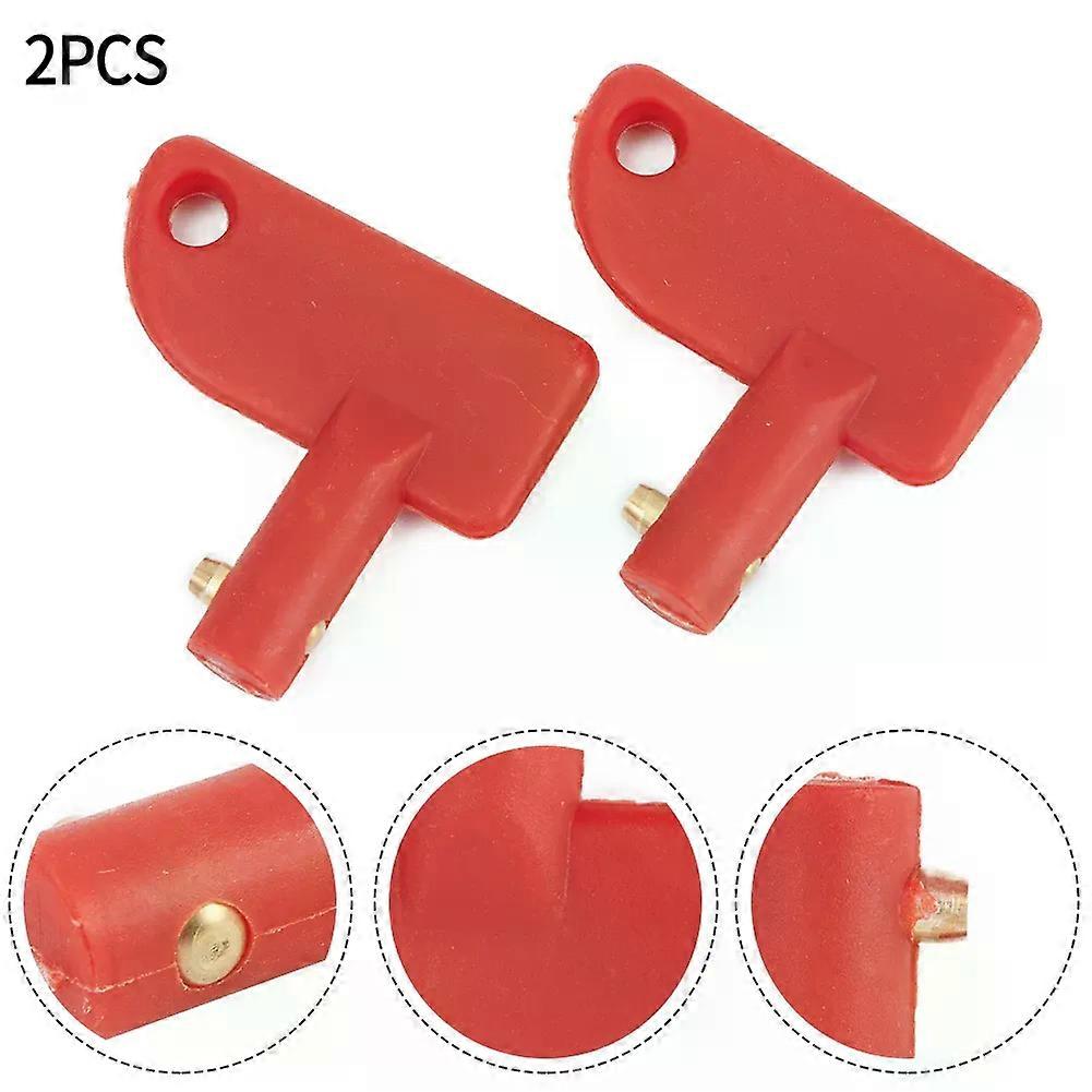 2Pcs Car Plastic Spare Keys Mini Battery Cut-Off Kill Isolator Switch Spare Keys Switch Backup Key For Auto/Boat/Truck/Marine