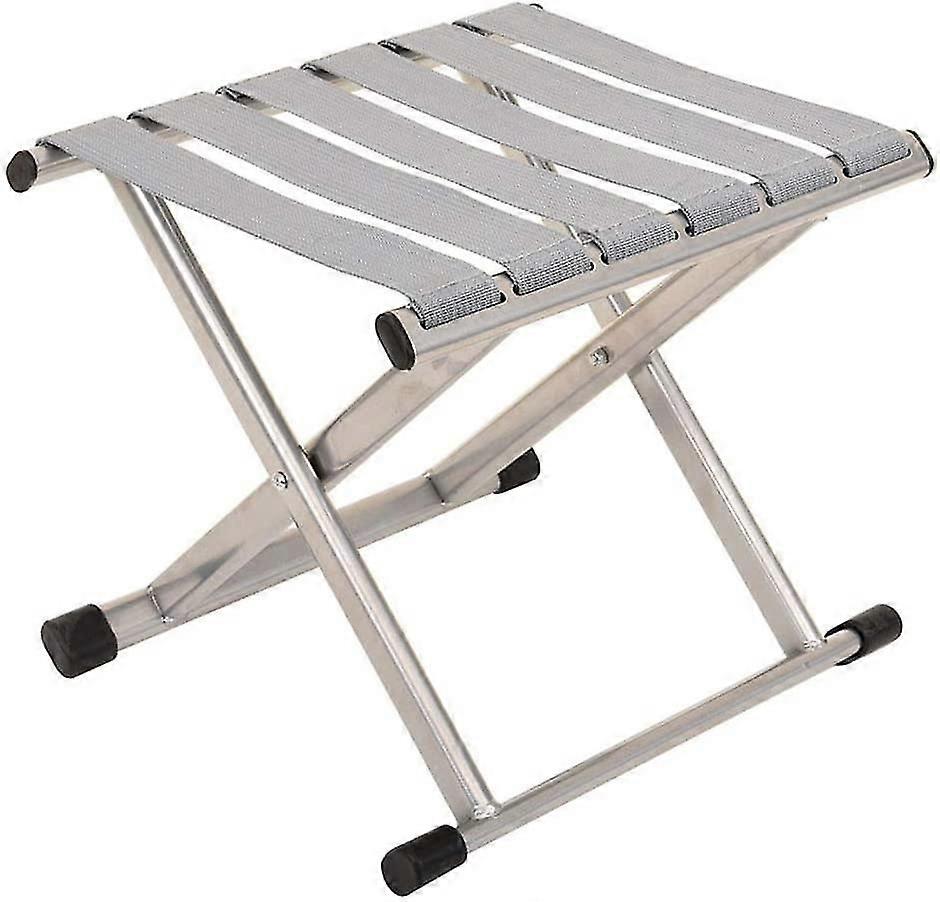 Folding Chair Outdoor Portable Folding Chair Ickening Mazha Folding Stool Simple Folding Fishing Stool Small Bench Silver (large)