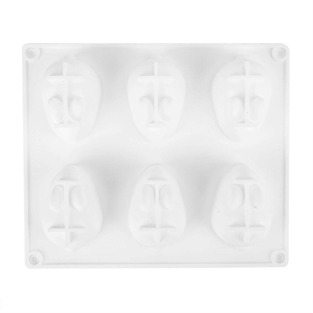6 Grid DIY Fondant Rabbit-Shaped Molds, Food Grade Silicone Cake and Chocolate Maker for Decorating Cakes and Desserts