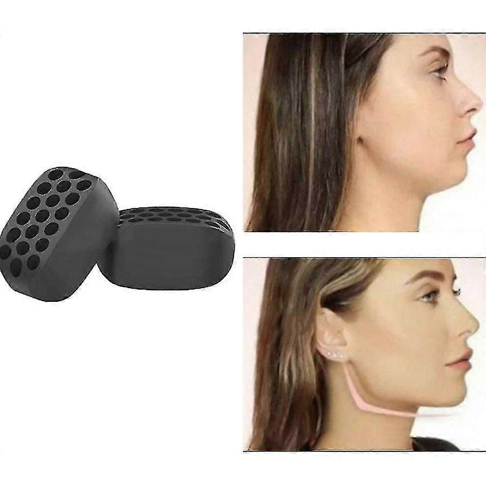 2pcs Jaw Trainer Visage Masseter Muscle Training Device Exerciser Chew Ball Breaker