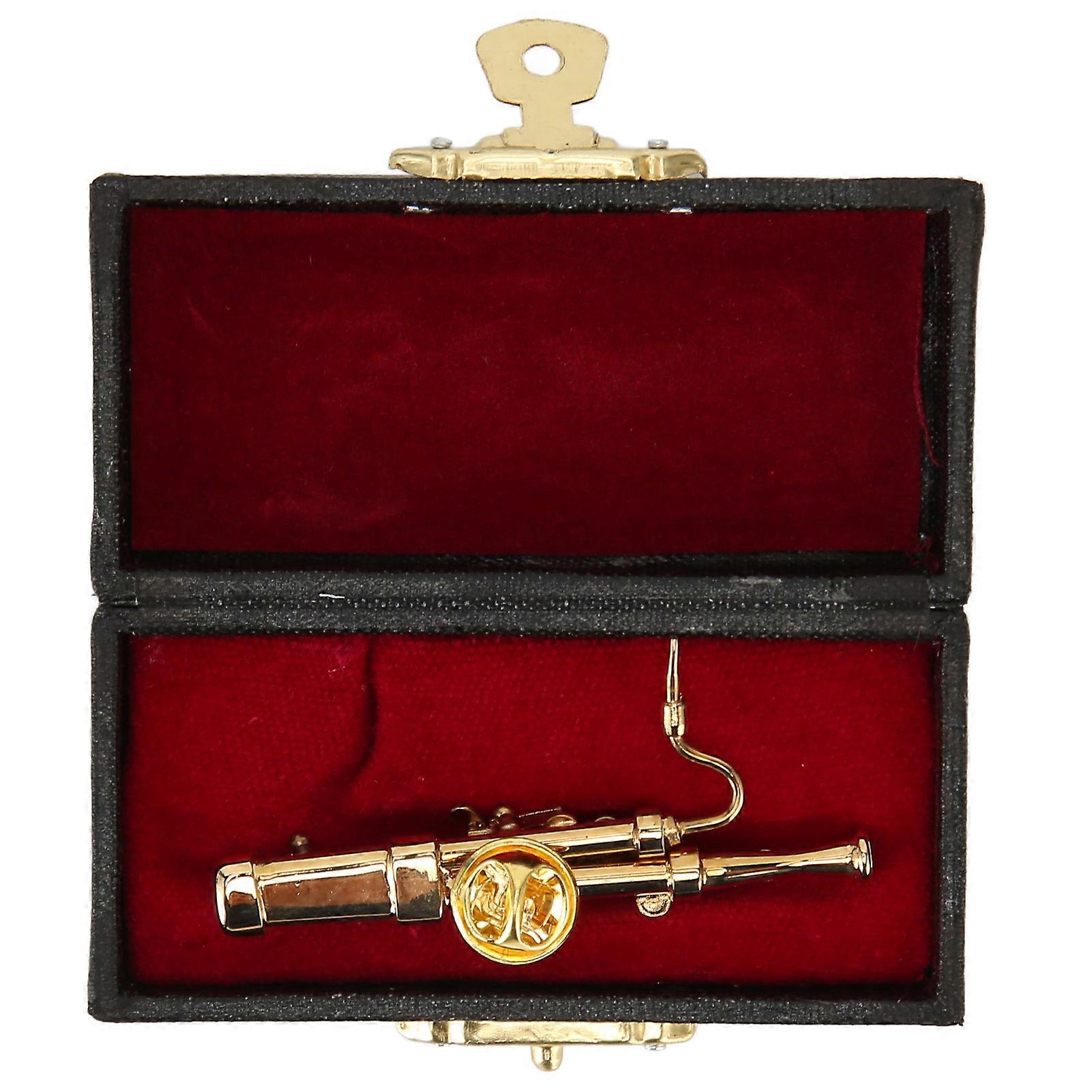 Miniature Exquisite Color Elegant Strong Durable Metal High Simulation Mini Basson Model for Table Shelf Cabinet