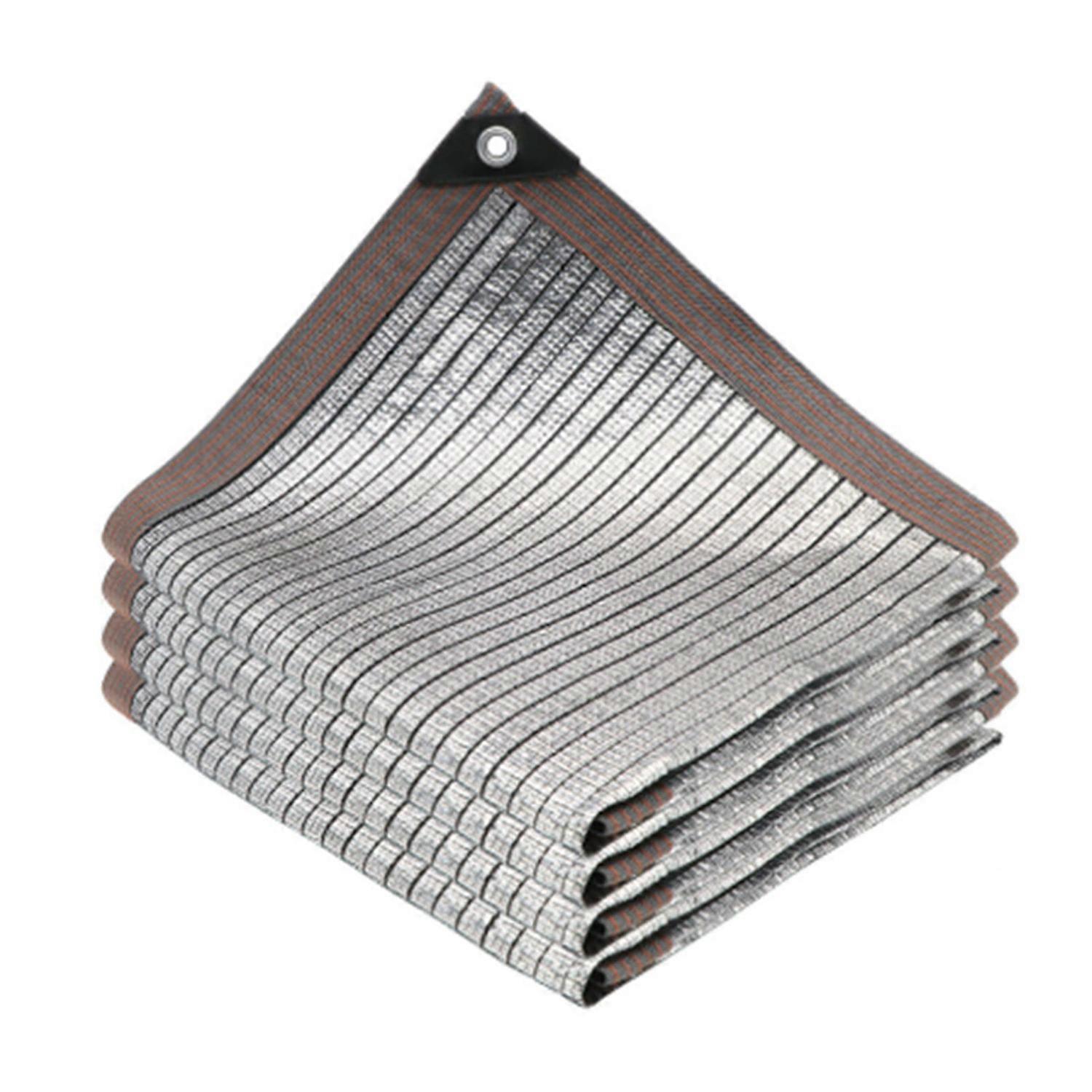 Sun Shade Sail Aluminum Foil Shade Cloth UV Block Tear-Resistant Canopy Weather-Resistant Privacy