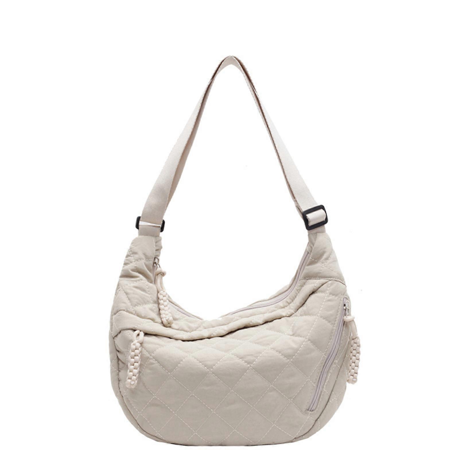 Unique Shoulder Bag with Multiple Compartments and Adjustable Strap Top Handle Work Bags for Comfort and Styles  white