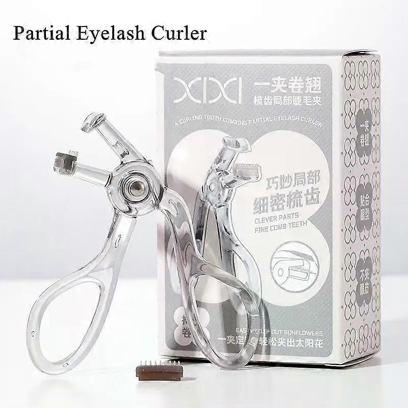 Wide-Angle Partial Eyelash Curler Portable One-Clip Curling Comb Tooth Lashes Curler Easy To Operate Styling Enlarge Eyes Tool