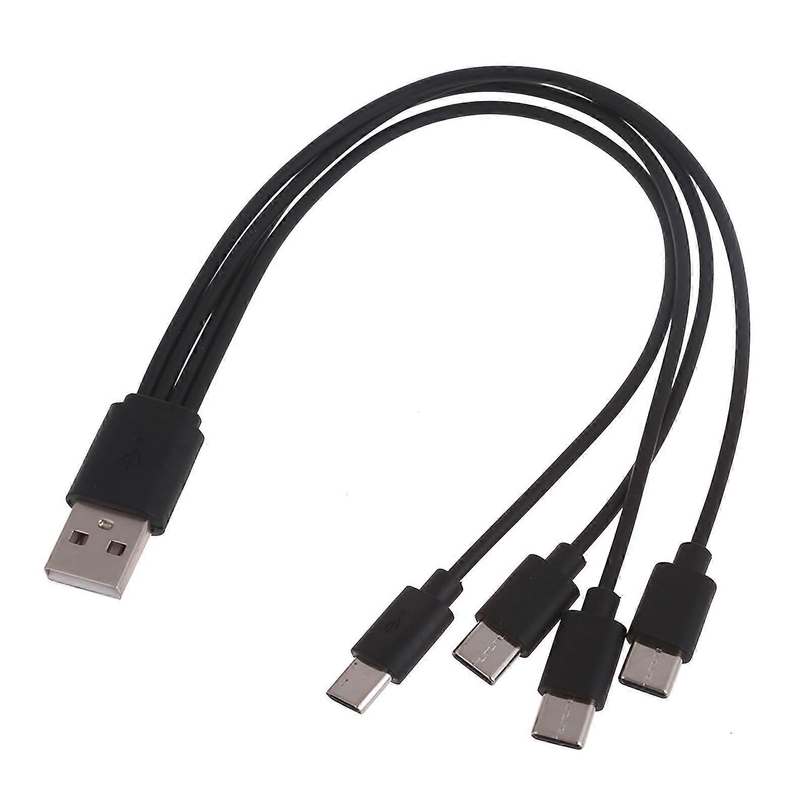 Multi Charging Cable Universal 1/2/3/4 in 1 Multiple Ports USB to USB C Fast Charger Cord with Type C Connector