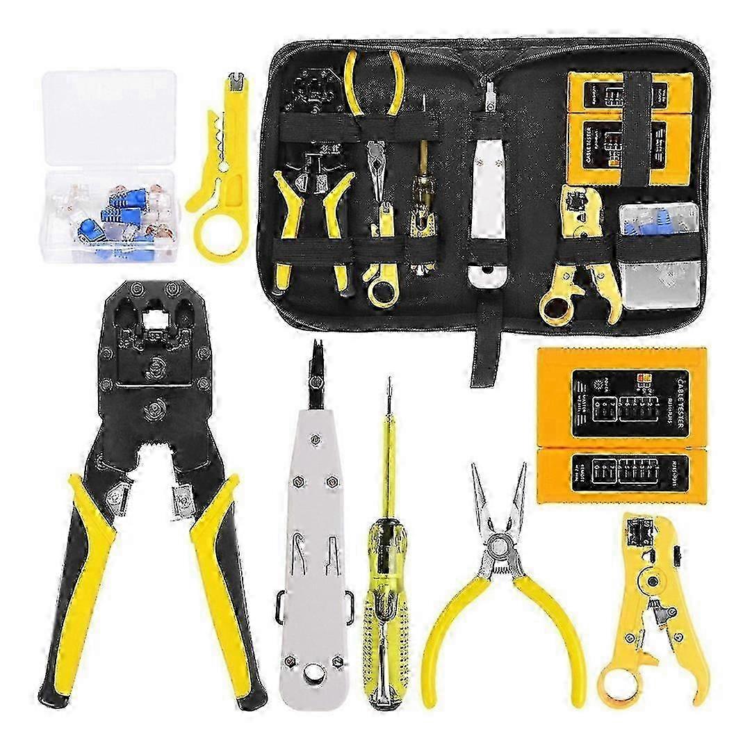 RJ45/RJ11/RJ12 Network Cable Repair Pliers Tool Kit