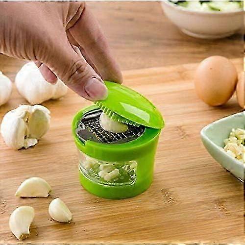 Garlic Presses, Stainless Steel Garlic Chopper With Storage Container, Hand Garlic Crusher Garlic Mincer