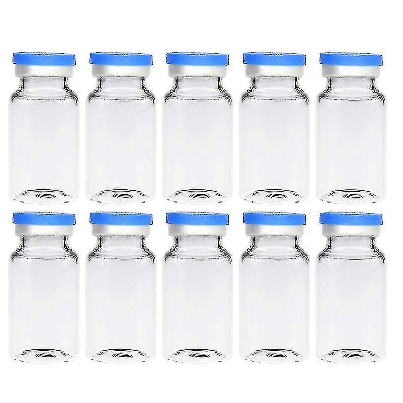 20pcs Clear Vials Durable 10ml Headspace Vials Glass Bottles For Cosmetic Science