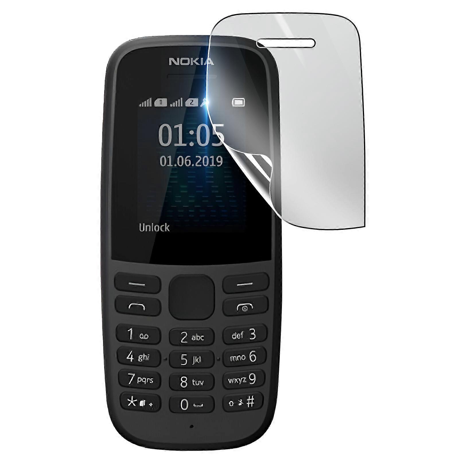 Shockproof Hydrogel Screen Protector for Nokia 105, Transparent