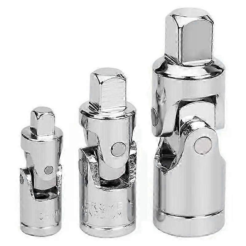 3-Piece Universal Socket Adapter 1/4 3/8 1/2 Socket Universal Joint Universal Socket Ratchet Tool