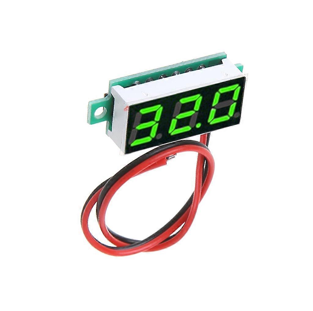 DC 2.5~30V Dijital Voltmetre Ölçer Test Cihazı için 2 Tel 0.28" Kırmızı LED Ekran Panel Montajlı Araba Motosiklet Batt Yeşil