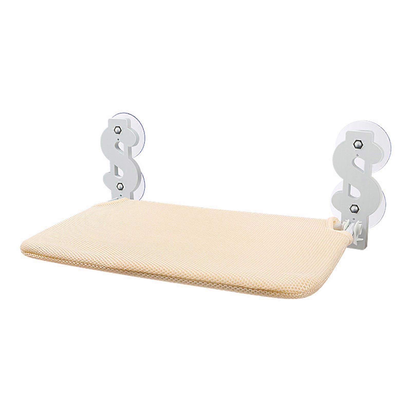 Embeded Machine Washable Padded Bed Set Steel Frame and Removable Soft Cover for Napping Khaki S