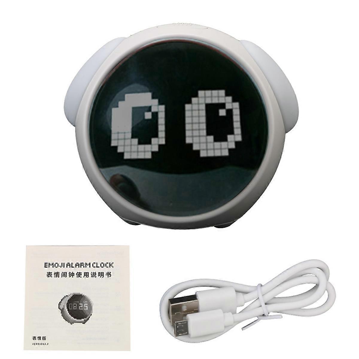 For Home Digital LED Night Light Voice Controlled Child Alarm Clock,A