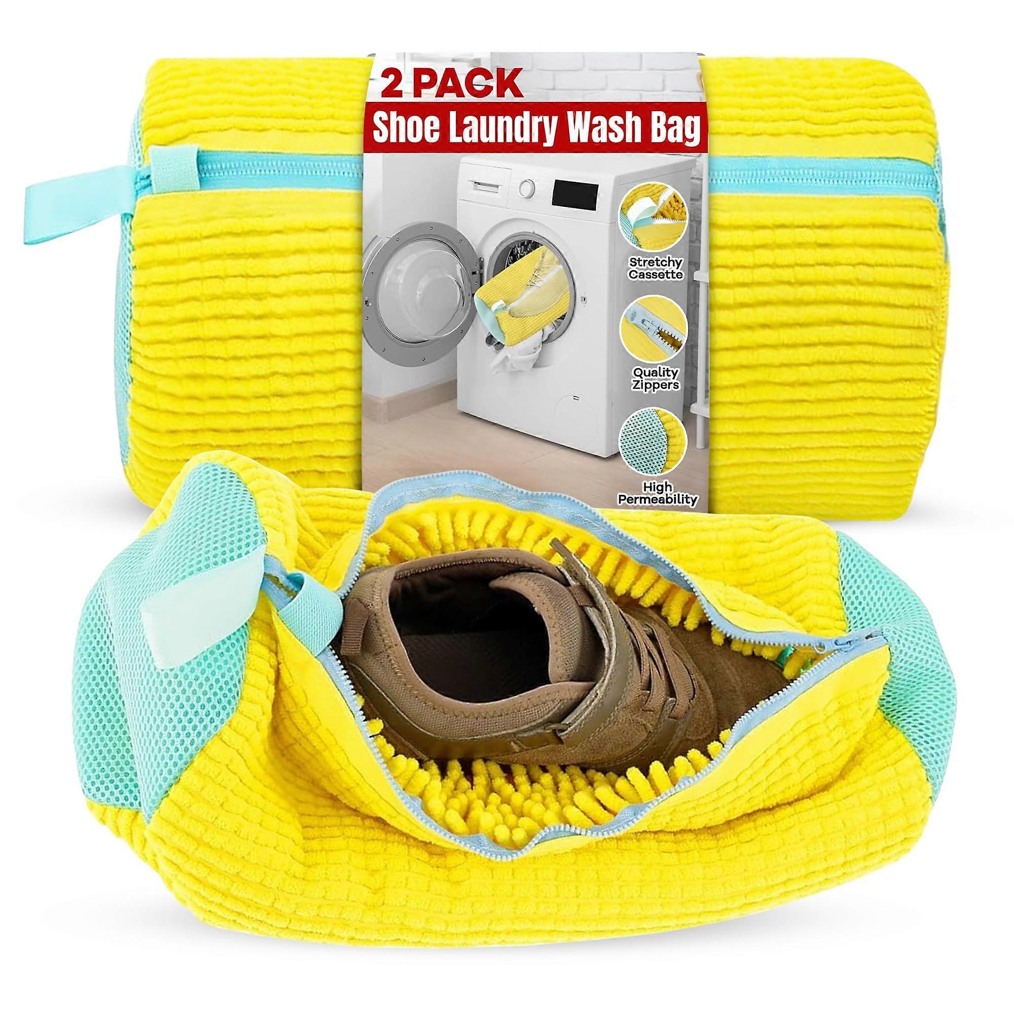 2 PCS Reusable Shoe Washing Machine Bag for Sneakers Shoe Types & Sizes