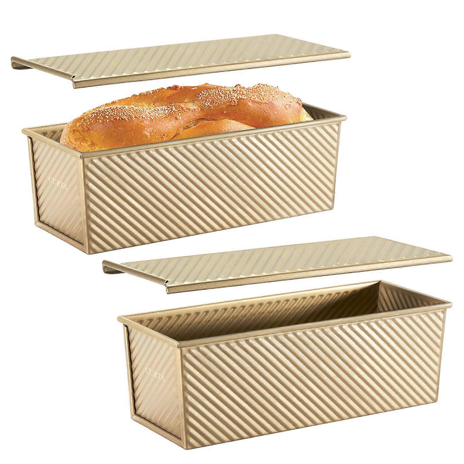 2 pcs Non-Stick Pullman Loaf for Pan Baking Bread Extra Large