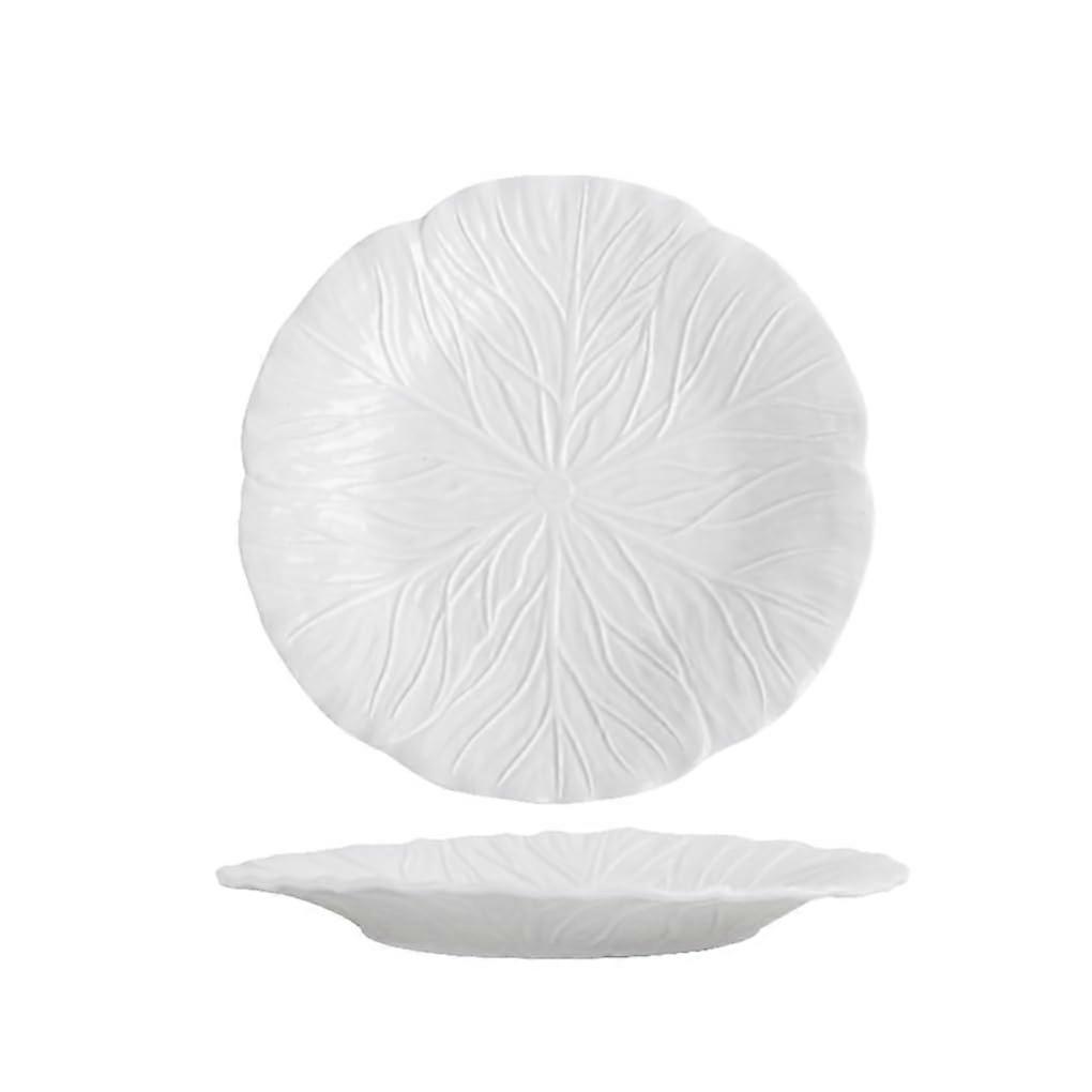 Ceramic White Dinner Plates for Salad Appetizer 8.0 Inch
