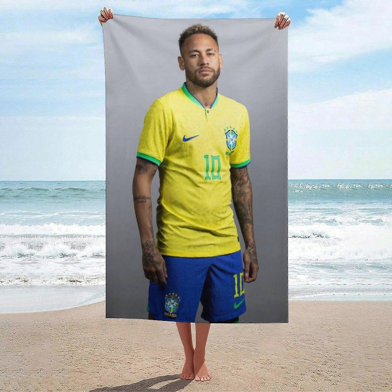 Neymar Jr Number 10 Oversized Strandlaken 130x80cm Sneldrogend Microvezel Lichtgewicht en Zandafstotend #p6wf