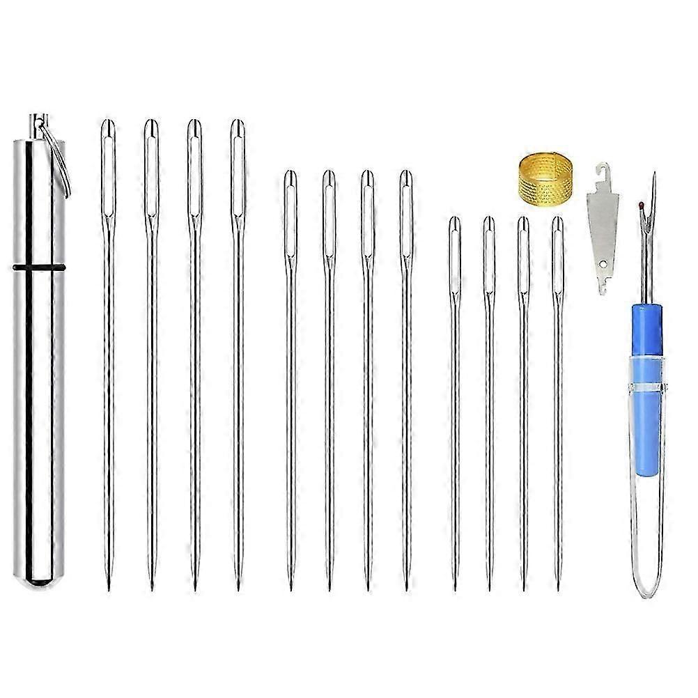 1 Set/34pcs Self-Threading Sewing Needle Kit Practical Knitting Needles Set