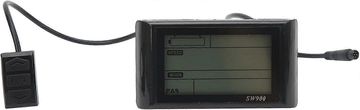 Electric Bike LCD Display Meter, SW900 with Waterproof Connector, ABS 24V 36V 48V 60V Control Panel