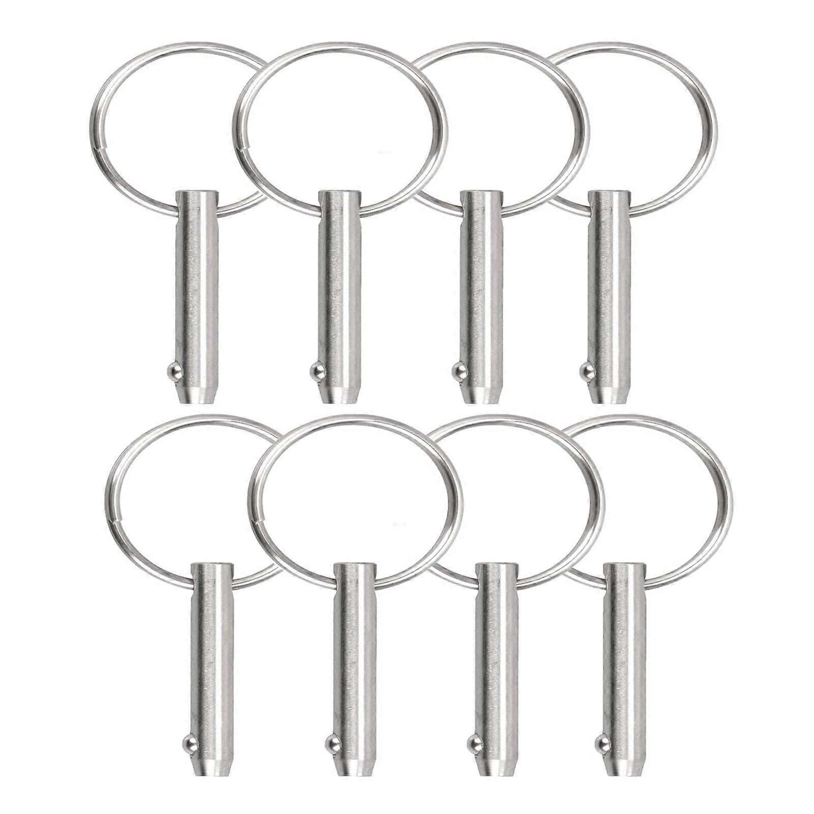 8 PCS Quick Release Pins For Bimini Top, 1/4 In Dia, 1.5 In Overall, 1 In Usable, Marine 316 Stainless