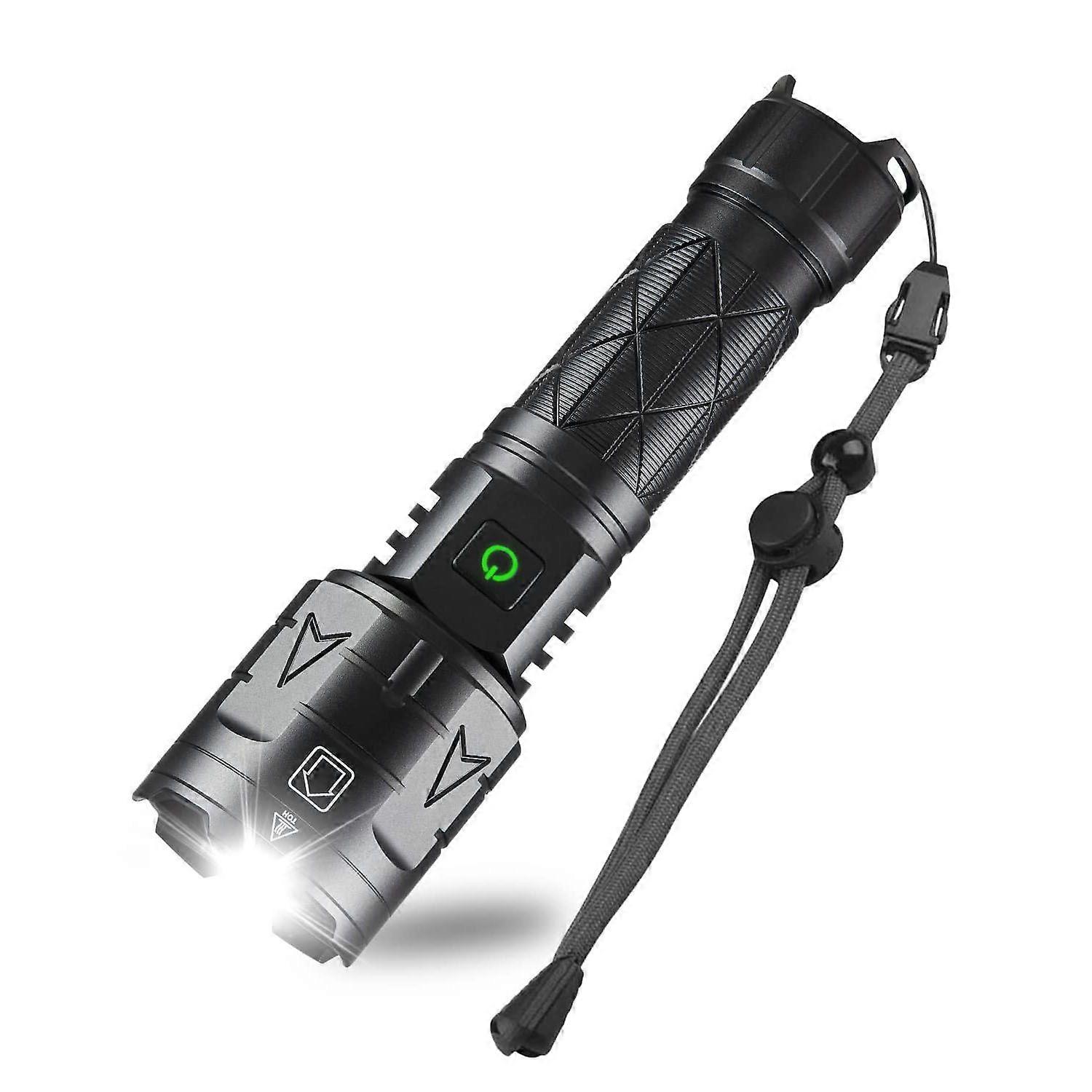 Rechargeable Flashlights High Lumens, Super Bright Flashlight 100000 Lumens, Powerful Tactical Flashlights, 5 Modes, Zoomable, IPX5 Waterproof, Handhe