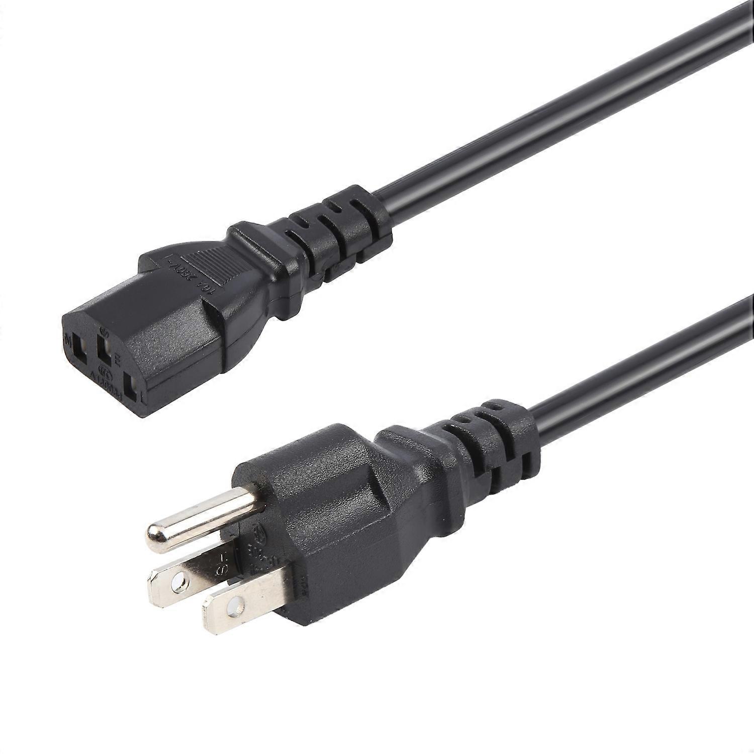 US 3 Prong AC Power Cords for Desktop Computer, Length: 1.8m