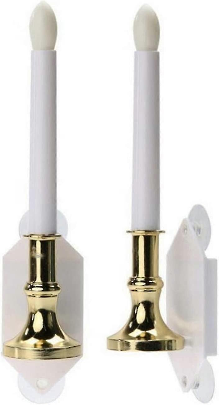 Solar Flameless Candles Light with Suction Cups,2 Pack