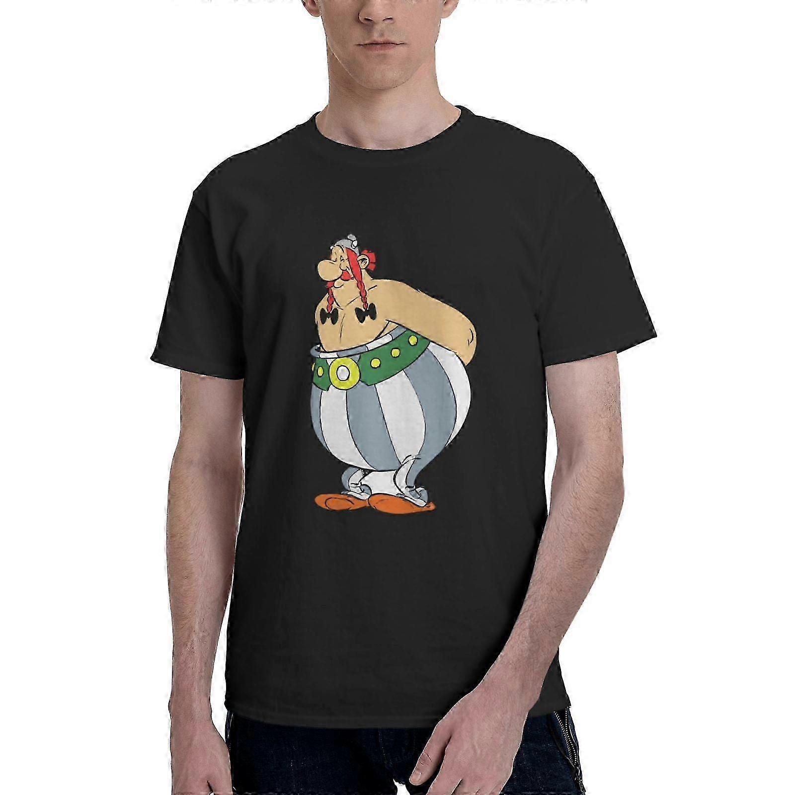 Asterix And Obelix Men'S Short Sleeve Round Neck T Shirt'S Funny Graphic T Shirt-Mya70