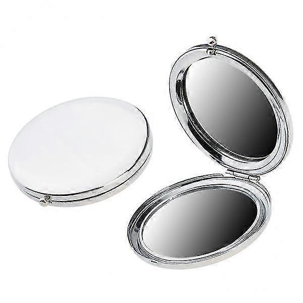 5x2 Mini Round Collapsible Compact Double-Sided Makeup Mirror
