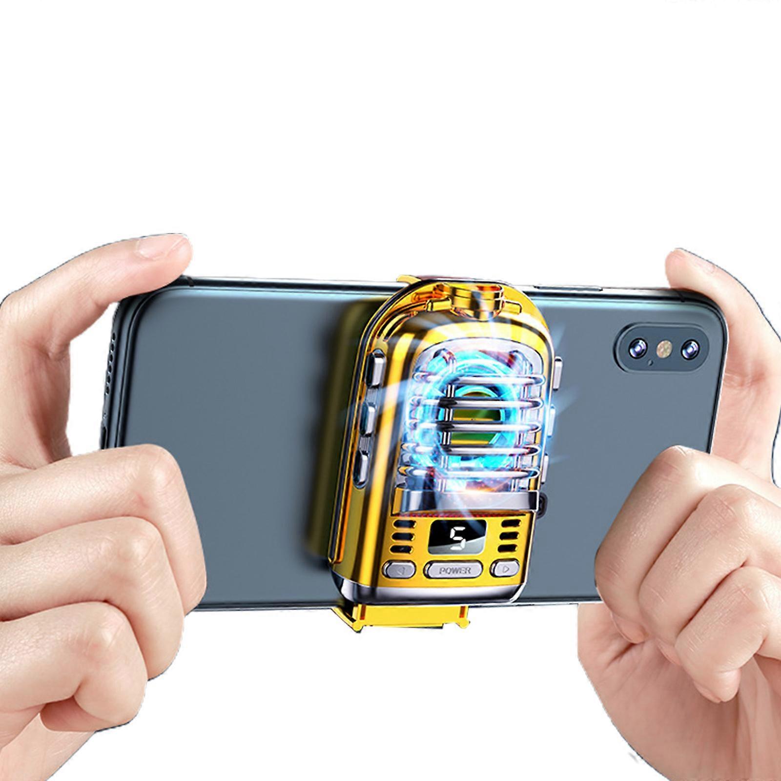 10W Semiconductor Refrigeration  with Screen Display  Mobile Phone Radiator Fit for Network Celebrity Live /for Play  yellow