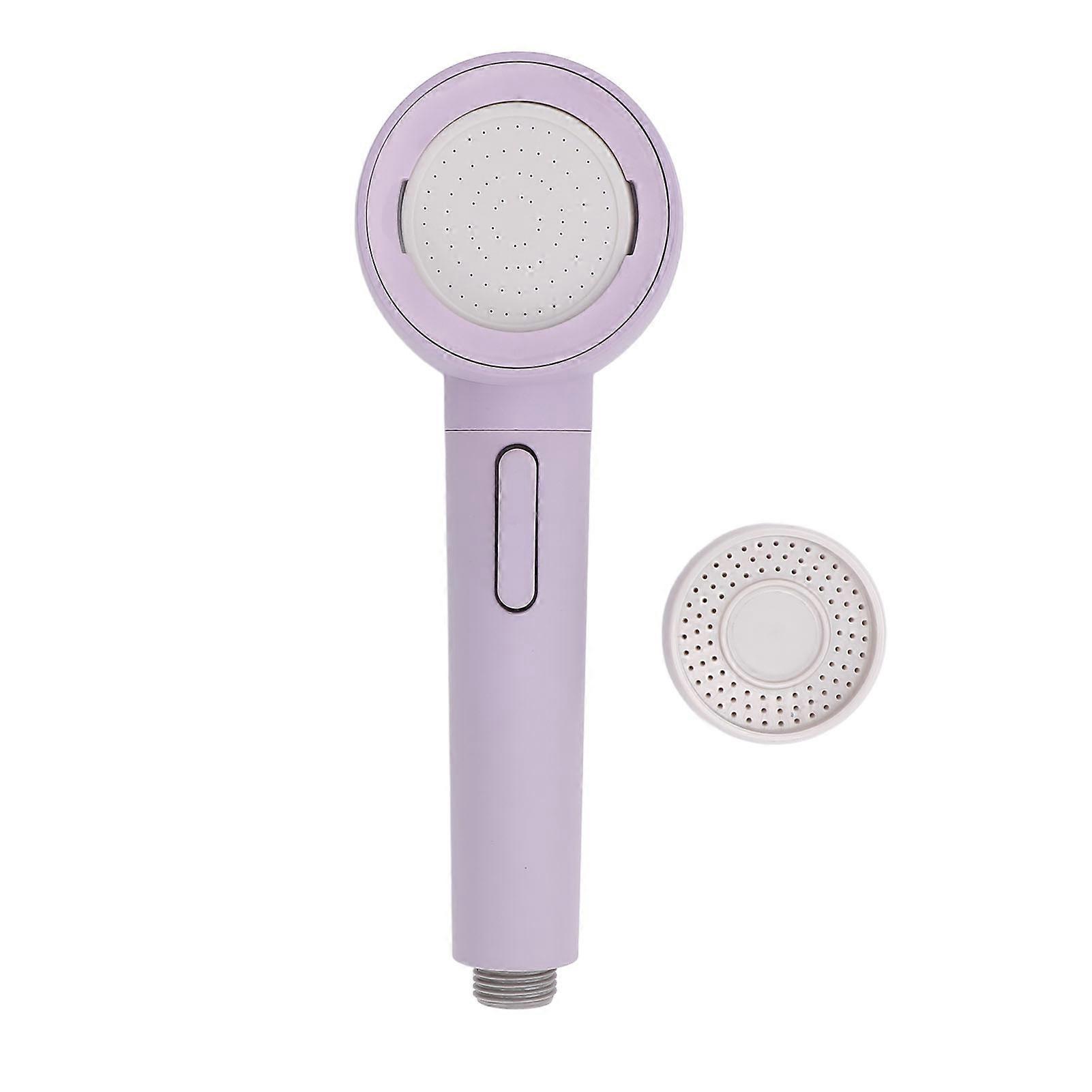 Filtered Shower Head Pressure Adjustable Multi Flowing Modes Anti Plugging Rain Showerhead Violet