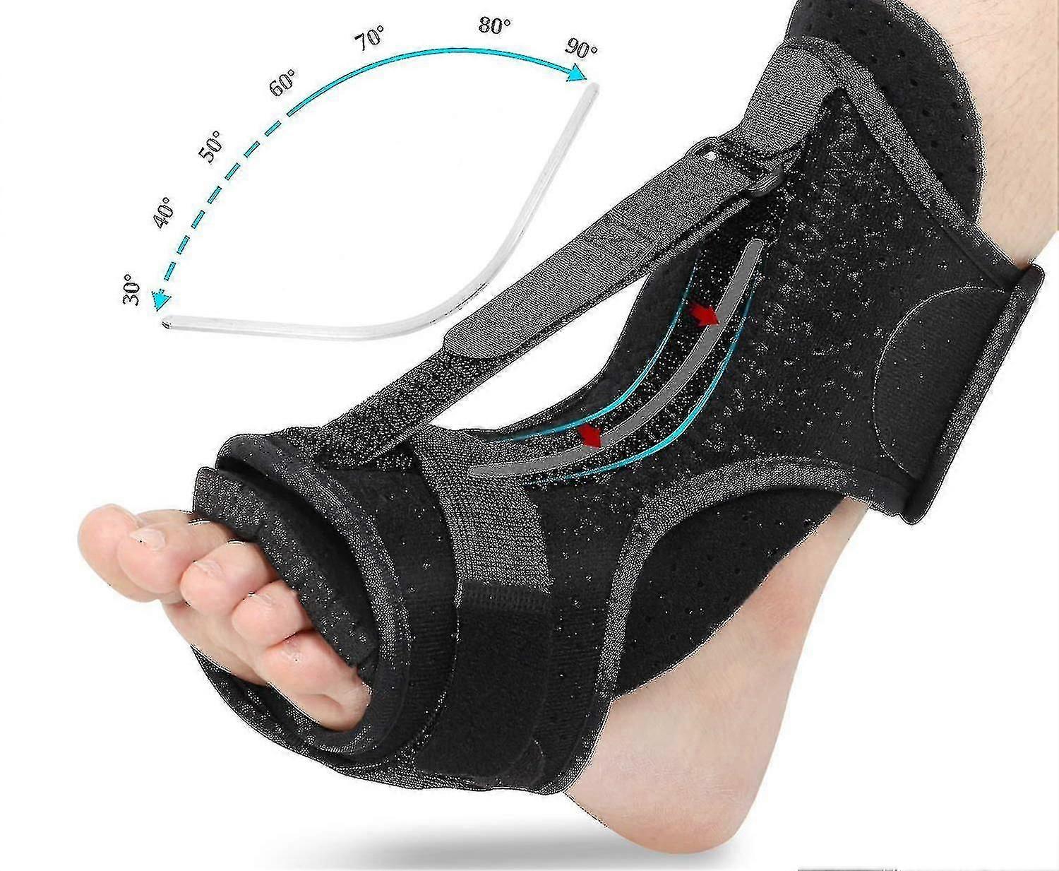 Plantar Fasciitis Night Splint Justerbar Plantar Fasciitis Relief Bracket (sort)