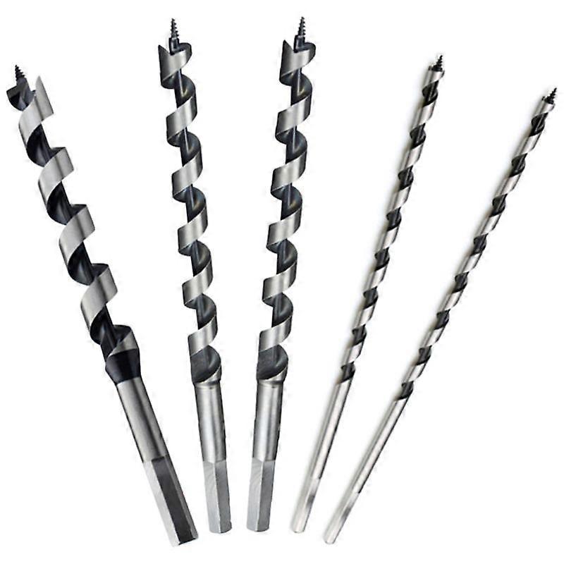 5PCS 230mm Hex Shank Extra Long Point Twist Wood Drill Bits Set Woodworking Twist Drill Bit Tool Set 6 8 10 12 14mm