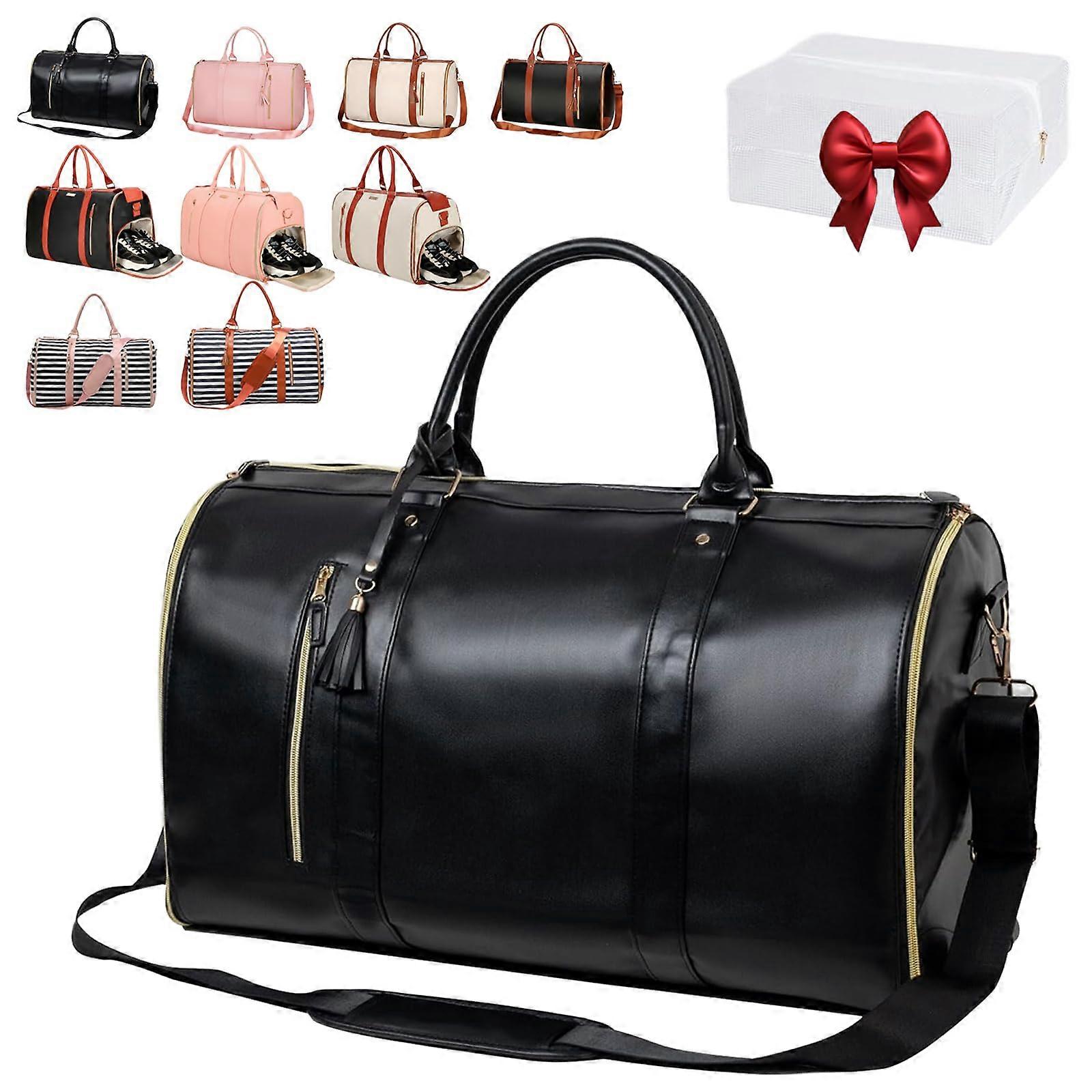 ViralHuntz Travel Bag - Large Folding Duffel with Hanging System, Carry On