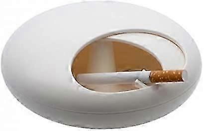 Pebble ashtray with lid(White)