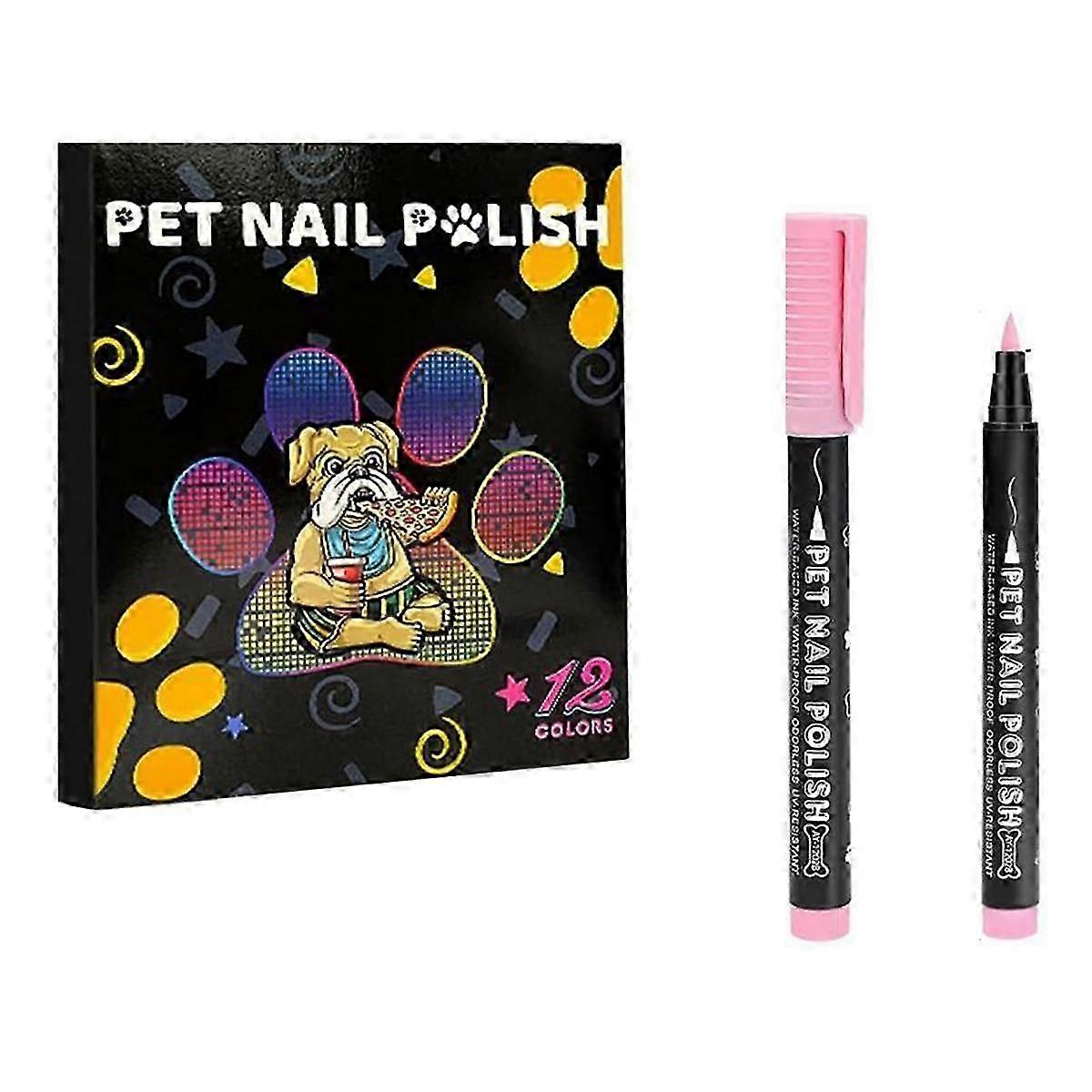 Pet Nail Polish for Cats Fast Drying Multipurpose Nail Polish 12 Colors Friendly Nail Polish Set Cat Nail Polish Set