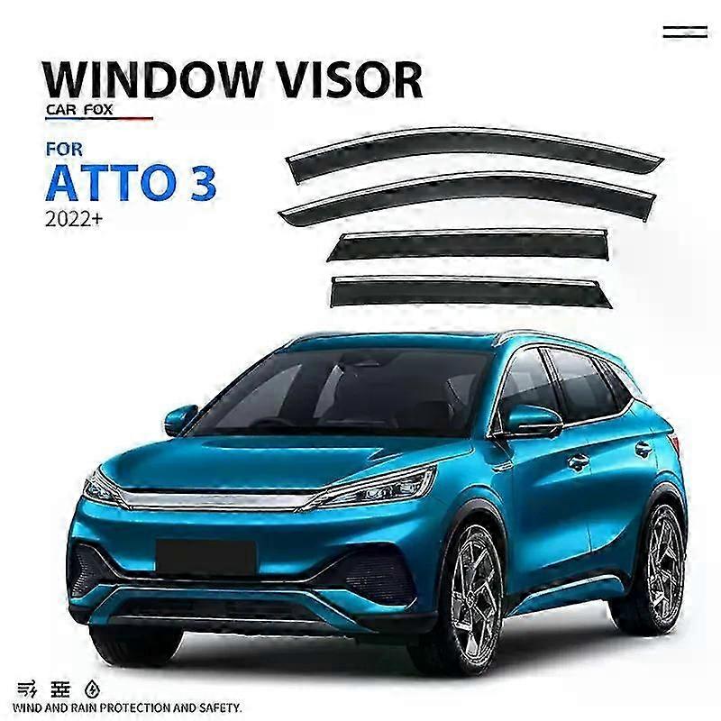 Applies to For BYD ATTO 3 2022-2023+ Window Visor Vent Shades Ventvisor Wind Deflectors Visors Rain Guard Shades Visor