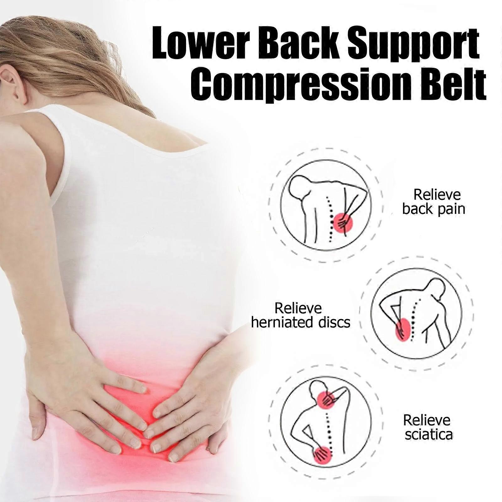 HOUKEA Lower Back Correction Belt Sciatica Back Pain Relief Support Strap Health Care Accessory