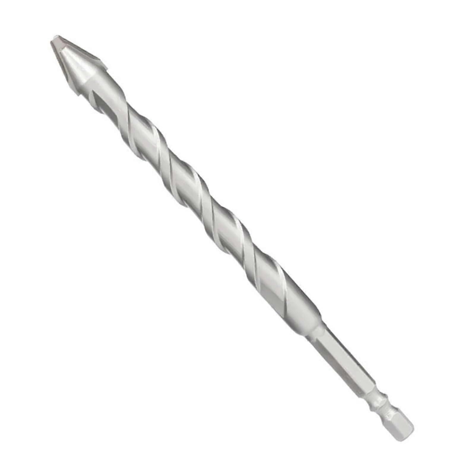 Eccentric Drill Bit 6.35mm Hex Handle Alloy Triangle Ceramic Drill Stone Rock 1Pcs(5pc EXT12mm) Hexagonal 5pc EXT12mm