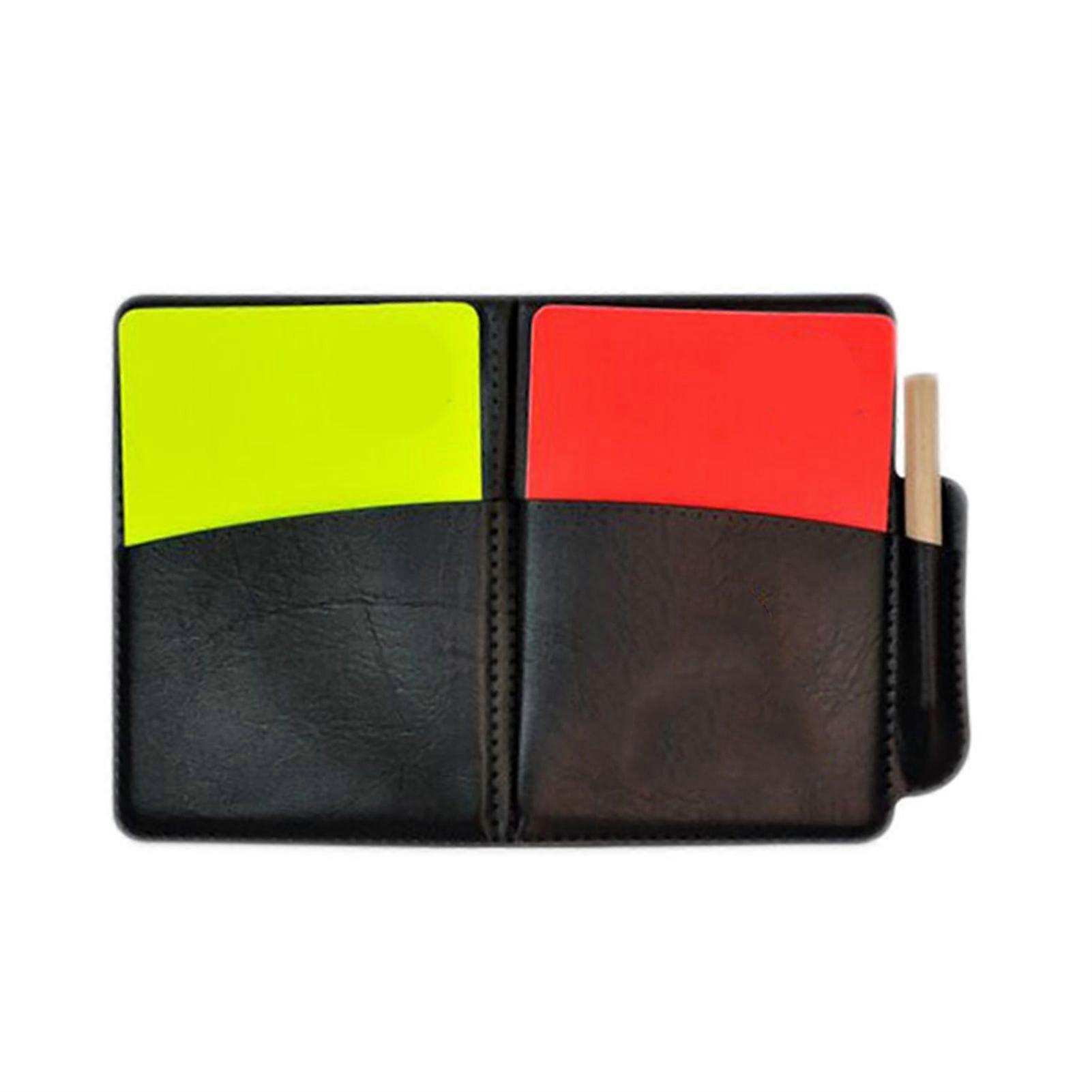Sports Soccer Referee Card Set Football Referee Red and Yellow Card with Pen Paper Card Record Paper