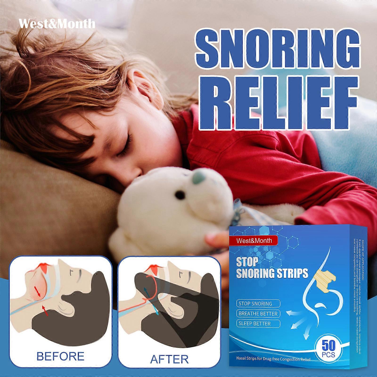 West&Month 50PCS Nose Nasal Strips to Reduce Snoring Anti-snoring and Relieve Nose Congestion