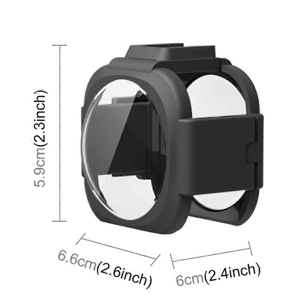 PULUZ Lens Guards Lens Protective Cover with Cold Shoe Mount Compatible with Insta360 ONE RS 1-Inch 360 Edition Action Camera