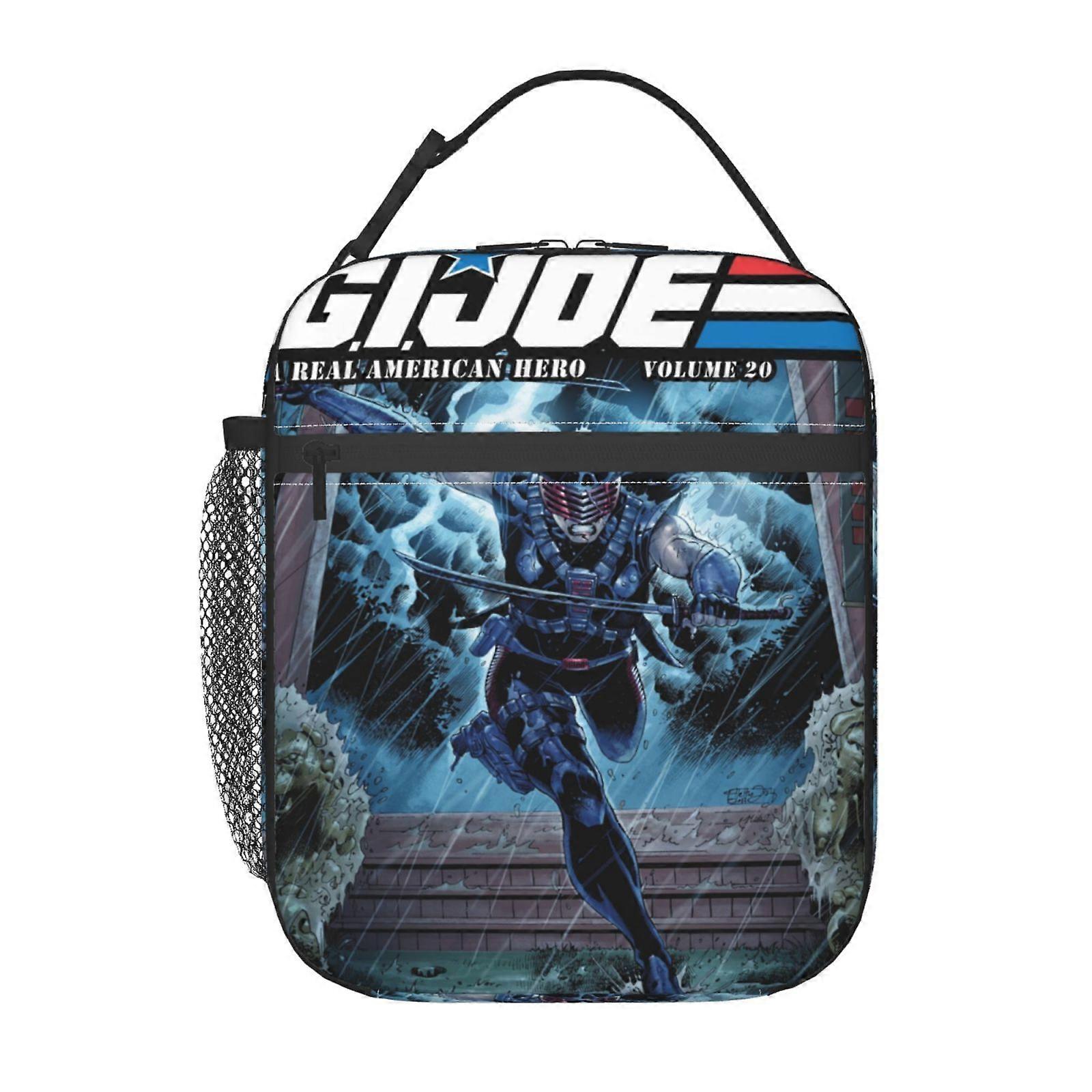 a191 G.I. Joe A Real American Hero Lunch Bag Antibacterial Lining, Silver Ion Technology to Prevent Mold & Odor Build-Up w191