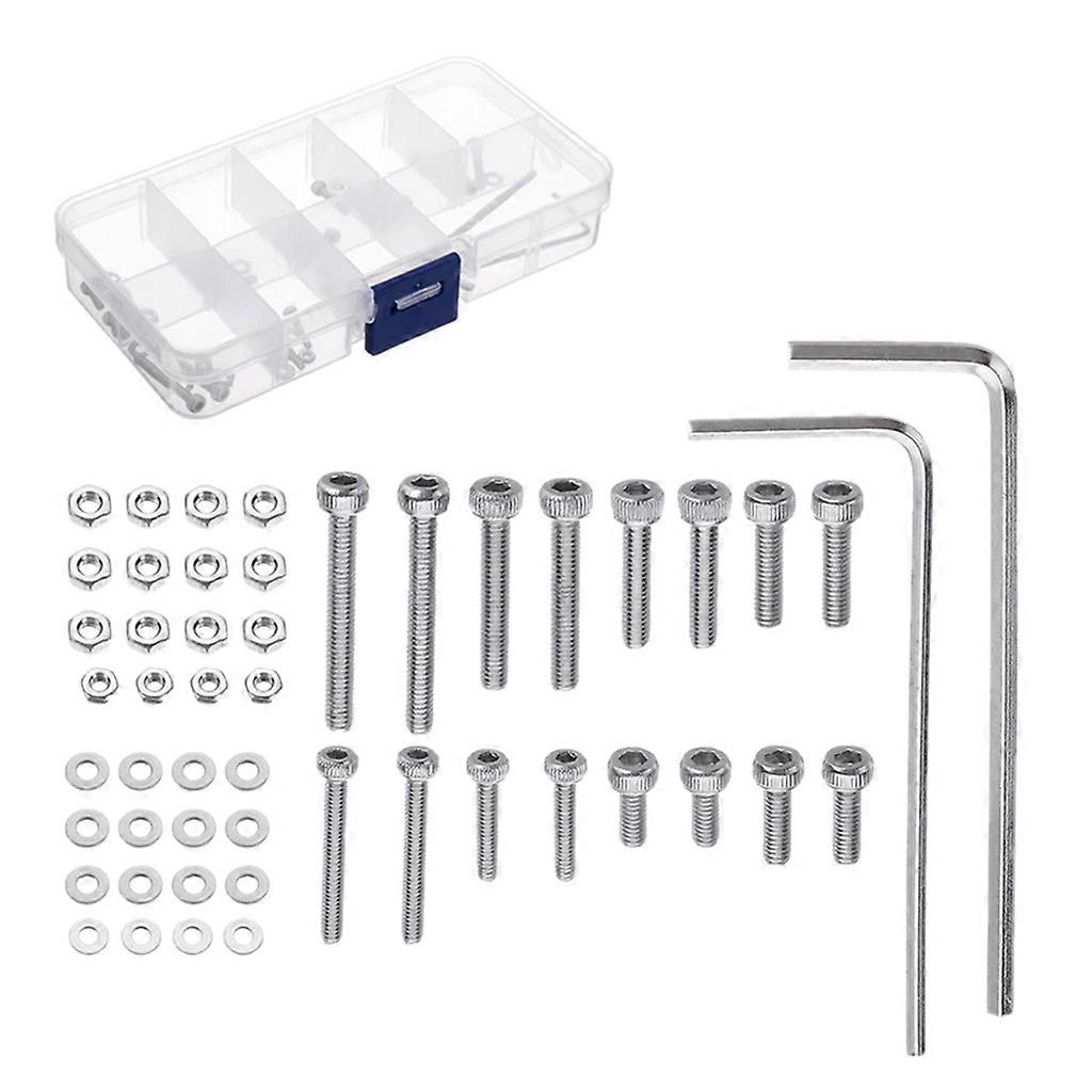 Universal Turntable Headshell Cartridge Mounting Kit Stainless Steel Bolts Hex Socket for Head Screws Nuts Set for w/ Mi