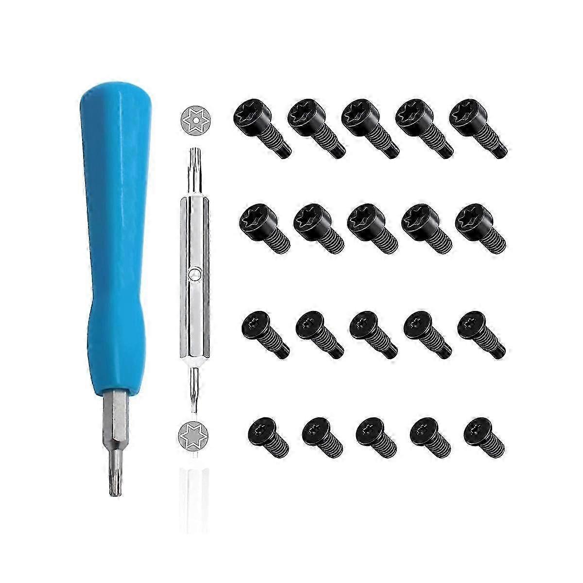 Replacement Doorbell Security Screw Set with T6 T15 Blue Screwdriver & 20Pcs Screws